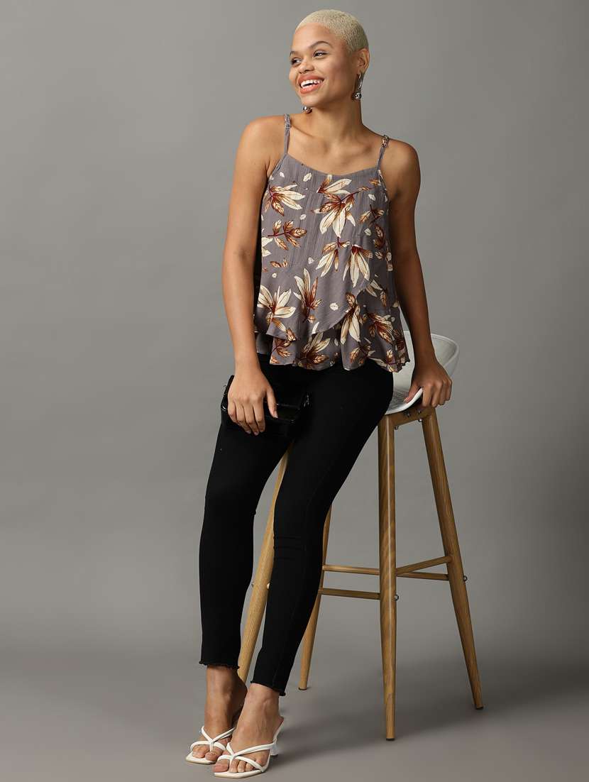women's layered shoulder strap top - 18824314 -  Standard Image - 3