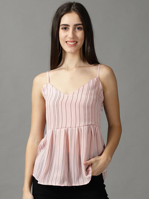 women's peplum shoulder strap top - 18824328 - Standard Image - 0