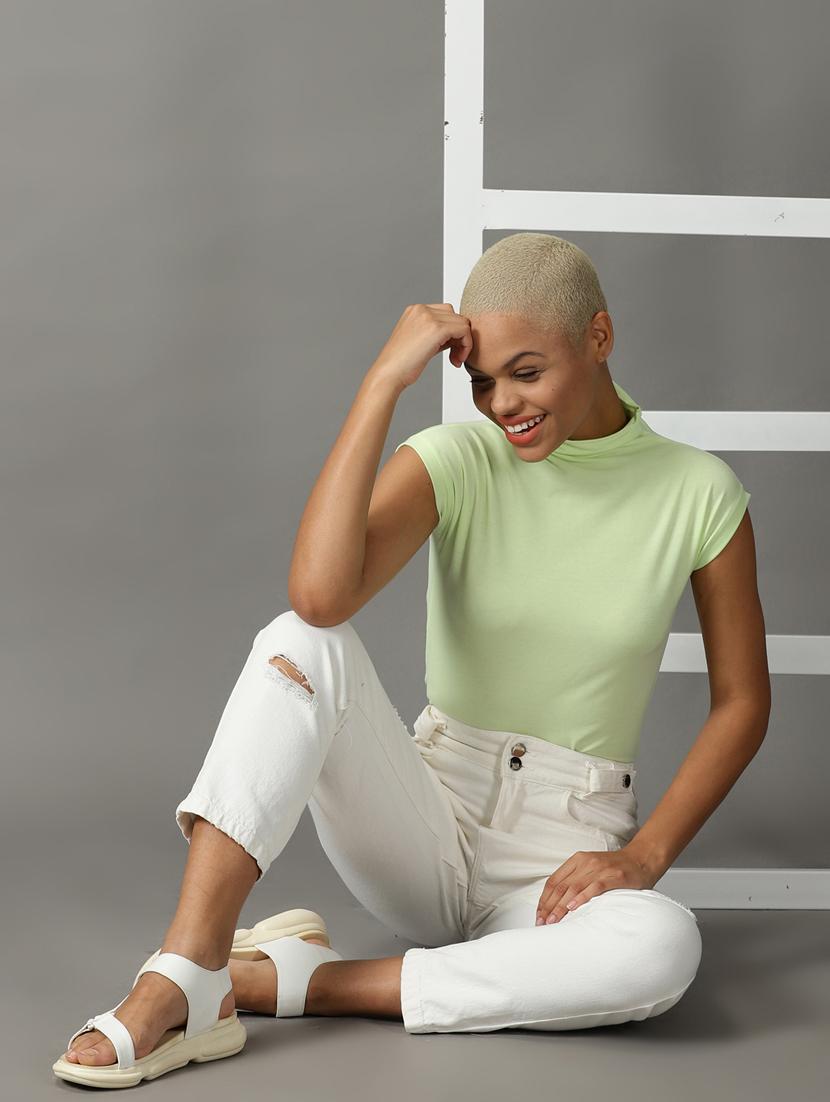 women's straight mock neck top - 18824329 - Standard Image - 3