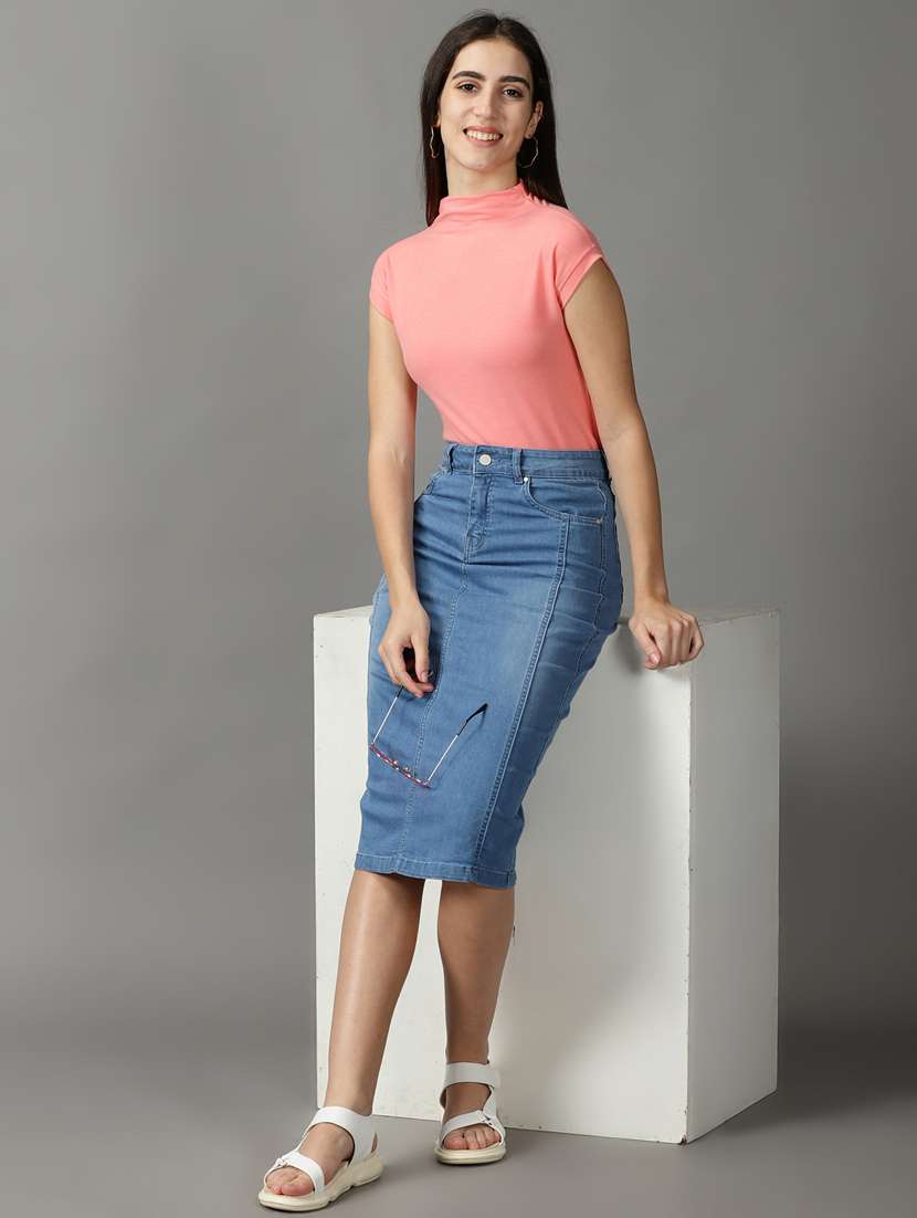 women's straight high neck top - 18824330 - Standard Image - 3