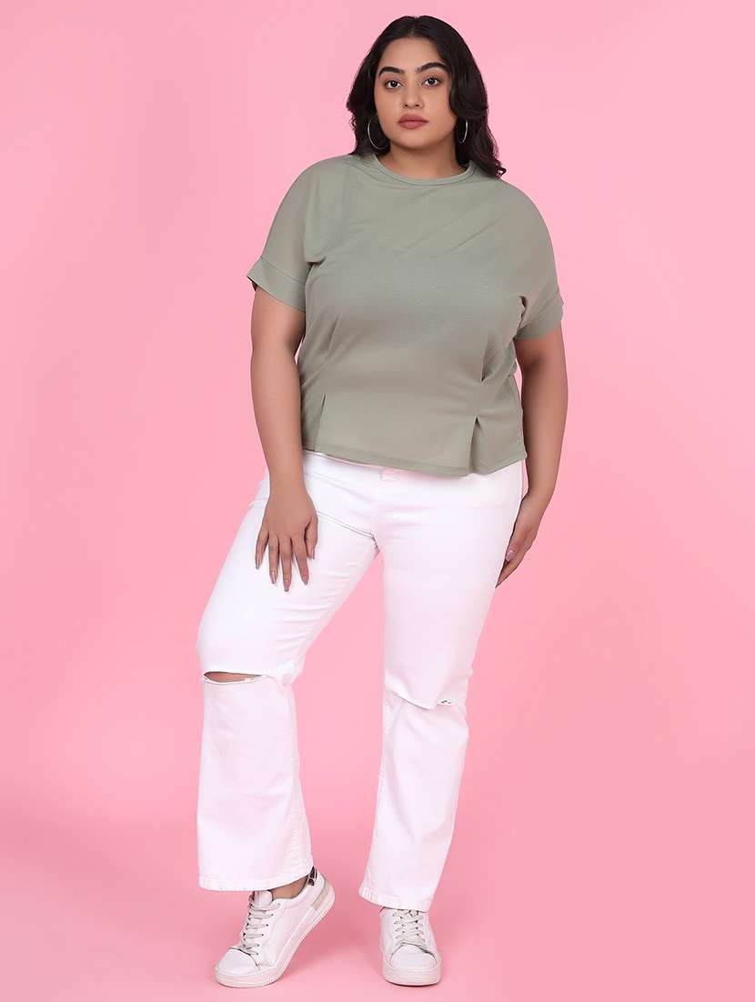 women's straight round neck top - 18824341 -  Standard Image - 5