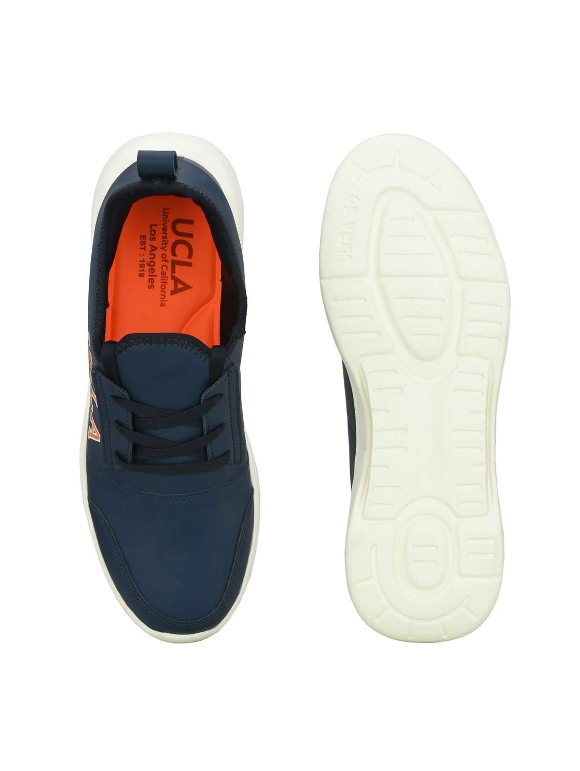 navy synthetic sport shoes - 18824379 - Standard Image - 3