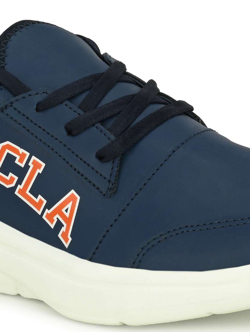 navy synthetic sport shoes - 18824379 - Standard Image - 5