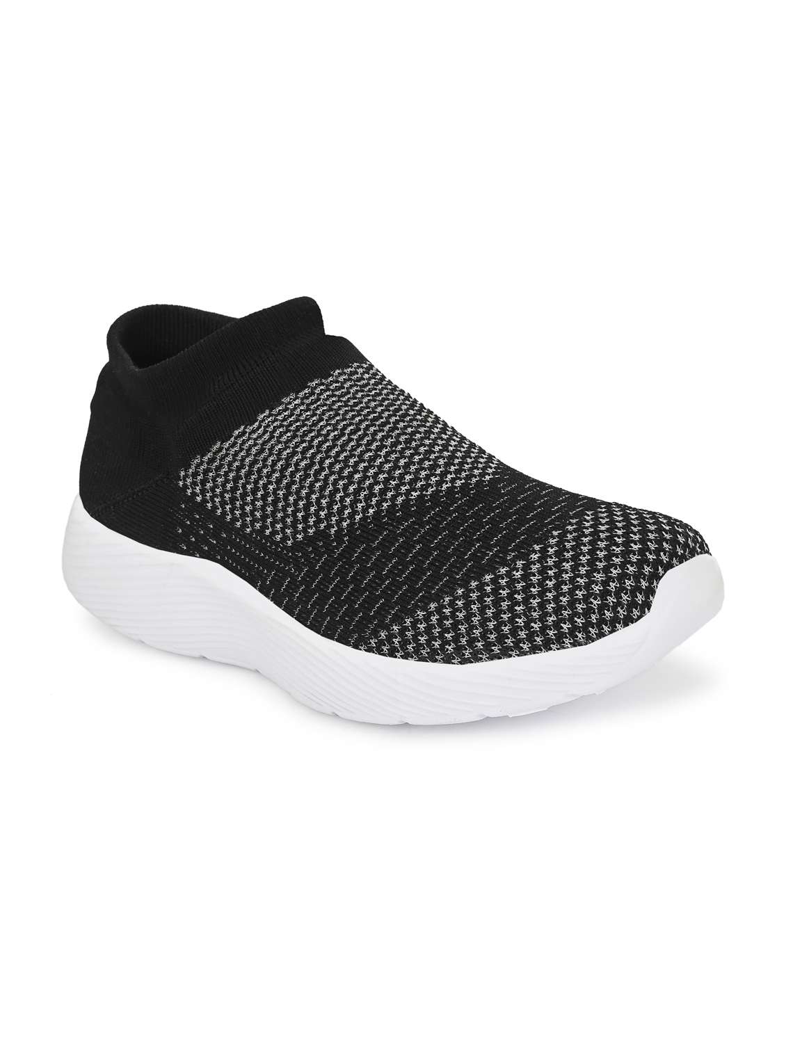 black slip on sport shoes