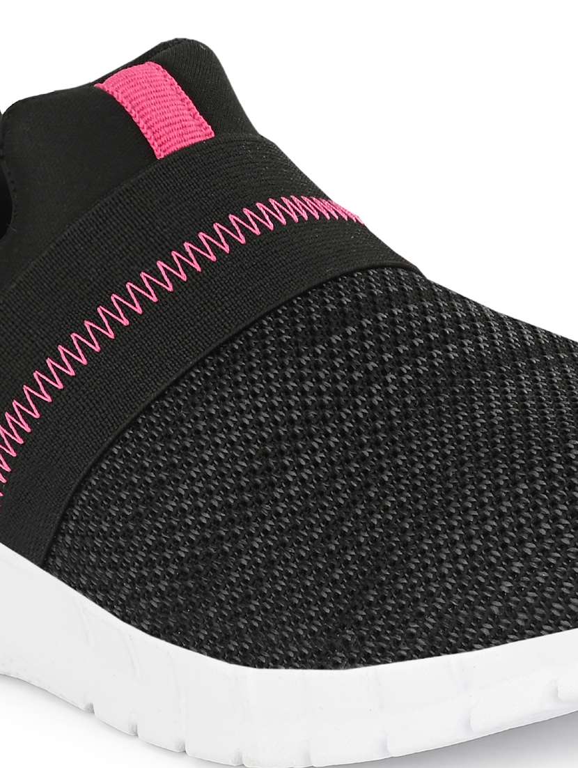 black slip on sport shoes - 18824456 - Standard Image - 3