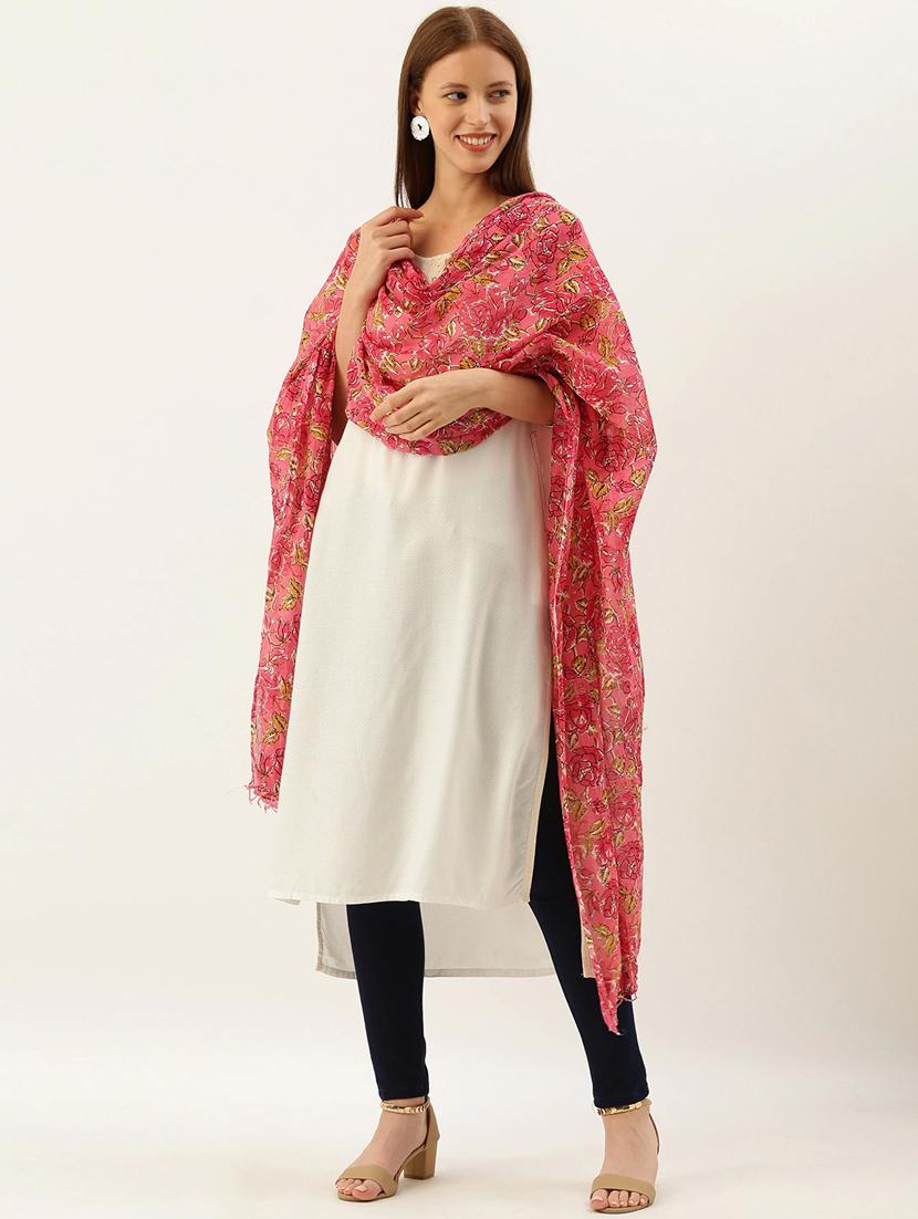 pink cotton dupatta - 18824479 - Zoom Image - 0