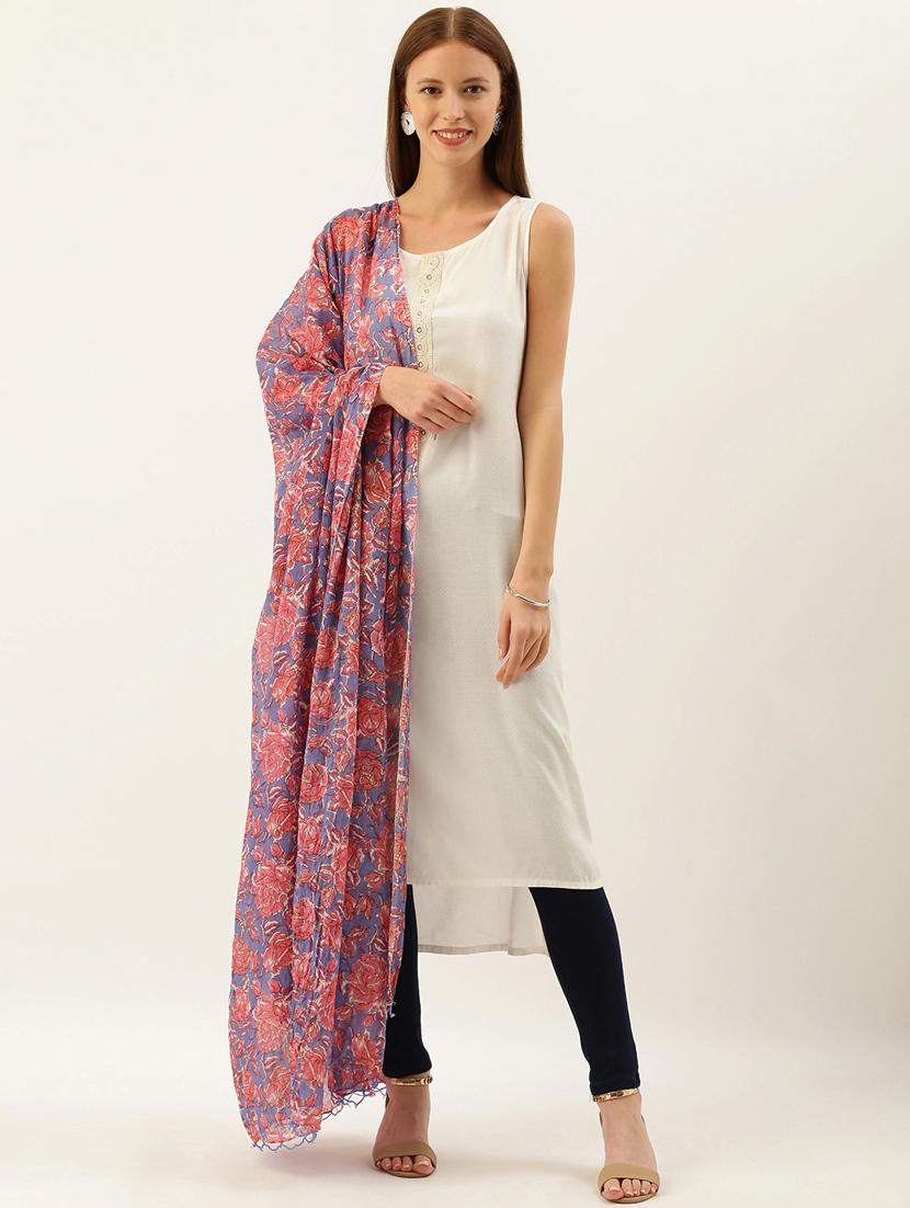 blue cotton dupatta - 18824481 - Zoom Image - 0