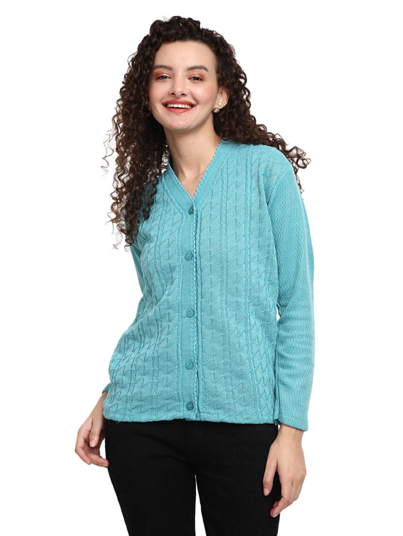 v-neck self design regular cardigan - 18825576 - Zoom Image - 0