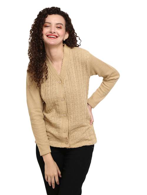 v neck solid cardigan  - 18825591 -  Standard Image - 0