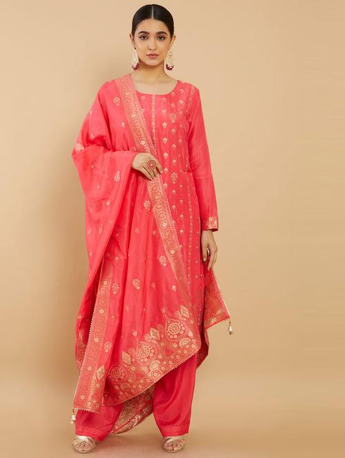 embroidered unstitched suit set - 18826882 -  Standard Image - 0