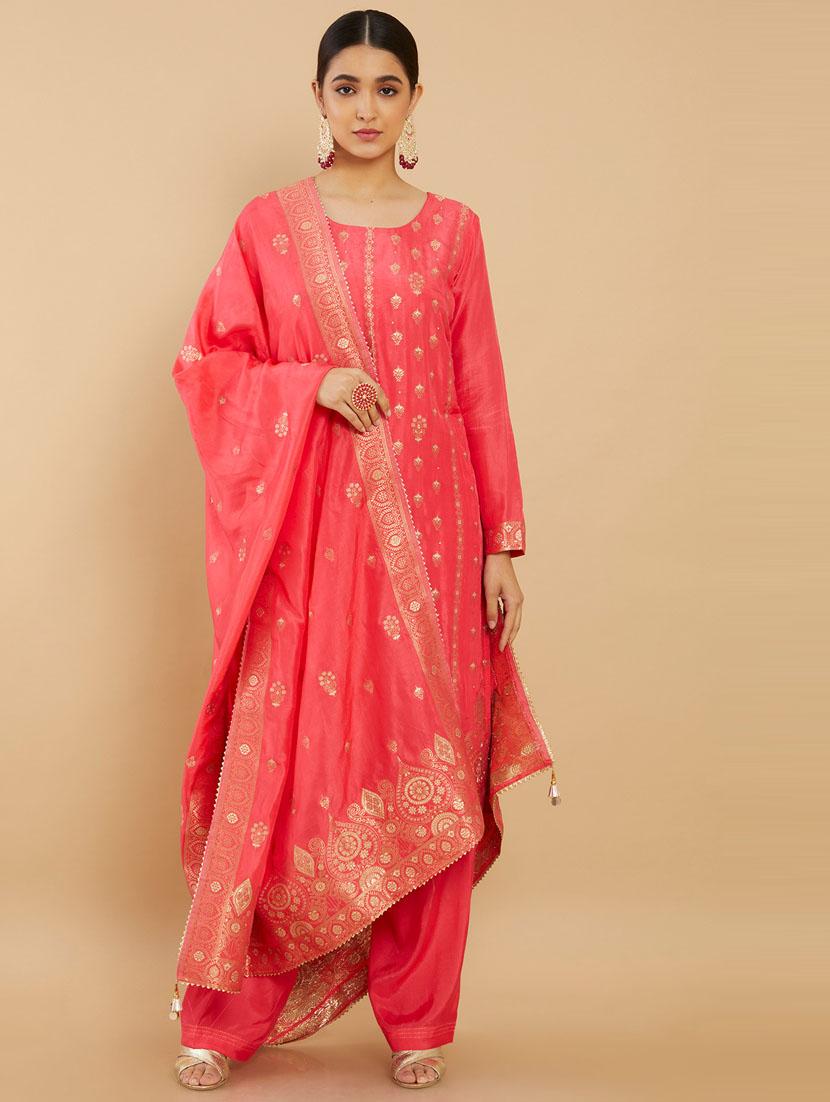 embroidered unstitched suit set - 18826882 -  Zoom Image - 0