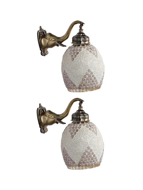 stylish hand decorative colorful glass wall lamp light with elephant shape fitting ( set of two )ew-el86 - 18835649 -  Standard Image - 0