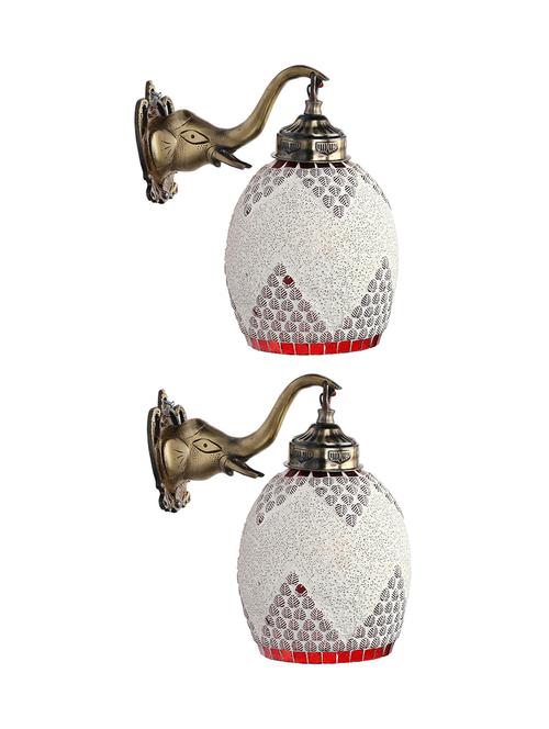 stylish hand decorative colorful glass wall lamp light with elephant shape fitting ( set of two )ew-el89 - 18835656 - Standard Image - 0