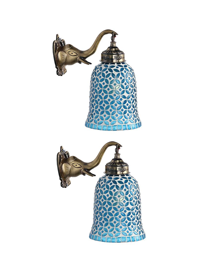 stylish hand decorative colorful glass wall lamp light with elephant shape fitting ( set of two )ew-el91 - 18835662 - Zoom Image - 0