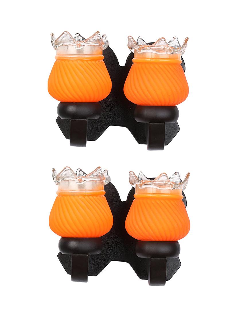 stylish twins hand decorative colorful glass wall lamp light with royal wooden fitting (set of two) dn-2wa152 - 18835705 - Zoom Image - 0