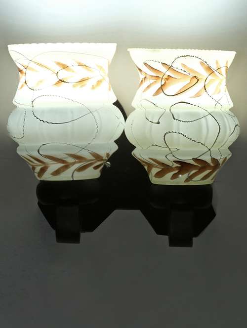 new stylish twins hand decorative colorful glass wall lamp light with royal wooden fitting dn-2wa6 - 18835748 - Standard Image - 0