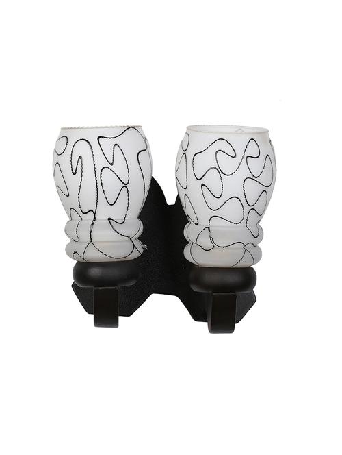 new stylish twins hand decorative colorful glass wall lamp light with royal wooden fitting dn-2wa22 - 18835794 -  Standard Image - 0