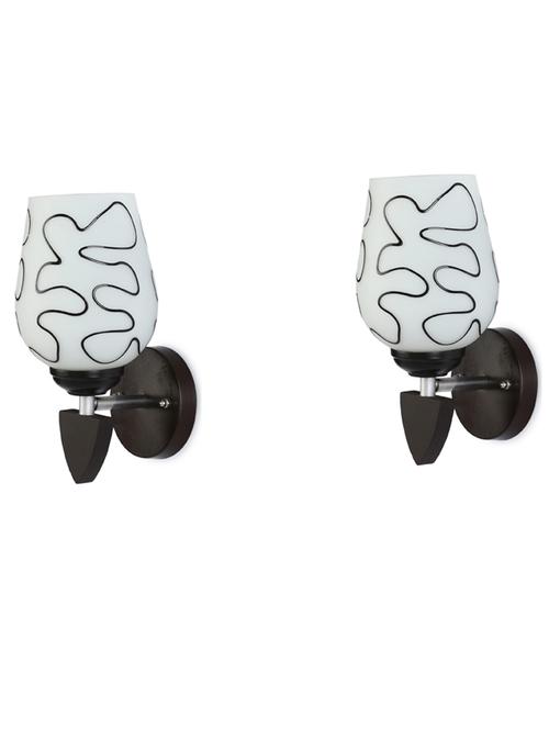 somil decorative wall lamp light glass wall light black - pack of 2 rt15 - 18837125 - Standard Image - 0