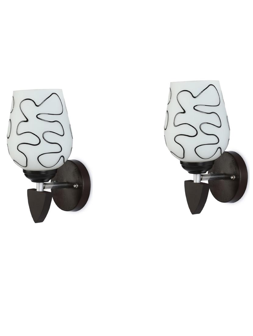 somil decorative wall lamp light glass wall light black - pack of 2 rt15 - 18837125 - Zoom Image - 0