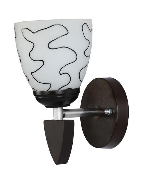 somil designer led sconce glass & wood wall lamp/ light - re135 - 18837374 - Standard Image - 0