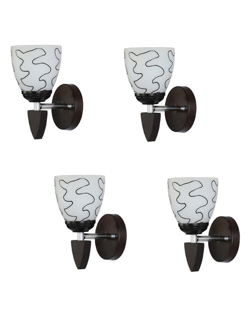 somil decorative wall lamp light glass wall light black - pack of 4 rt100 - 18837376 - Standard Image - 0