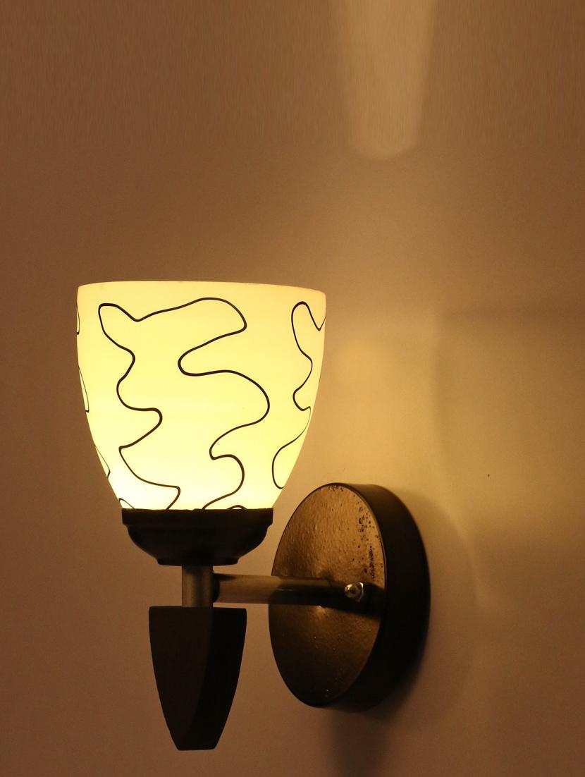 somil decorative wall lamp light glass wall light black - pack of 4 rt100 - 18837376 - Standard Image - 3
