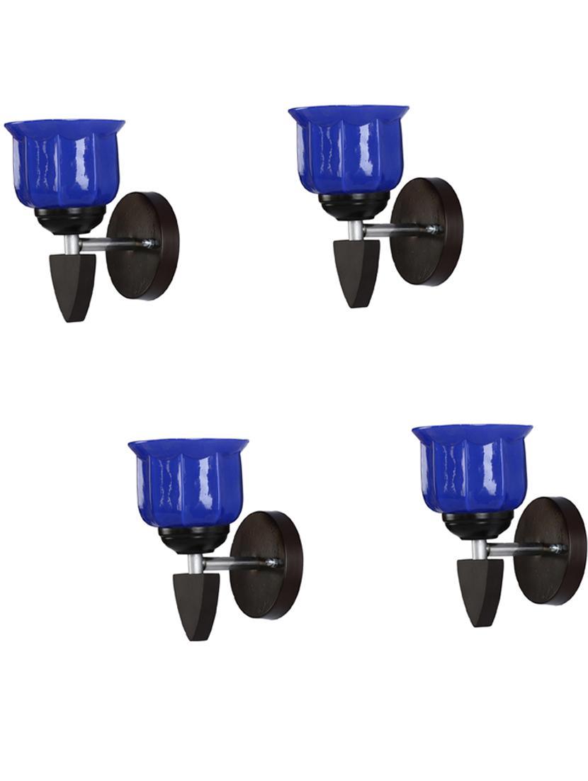 somil led sconce glass & wood wall lamp/light, 7 watt & wall fixture (set of four)-rt274 - 18837382 - Zoom Image - 0