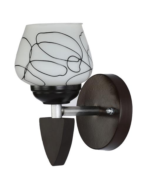 somil designer led sconce glass & wood wall lamp/ light - re139 - 18837385 - Standard Image - 0