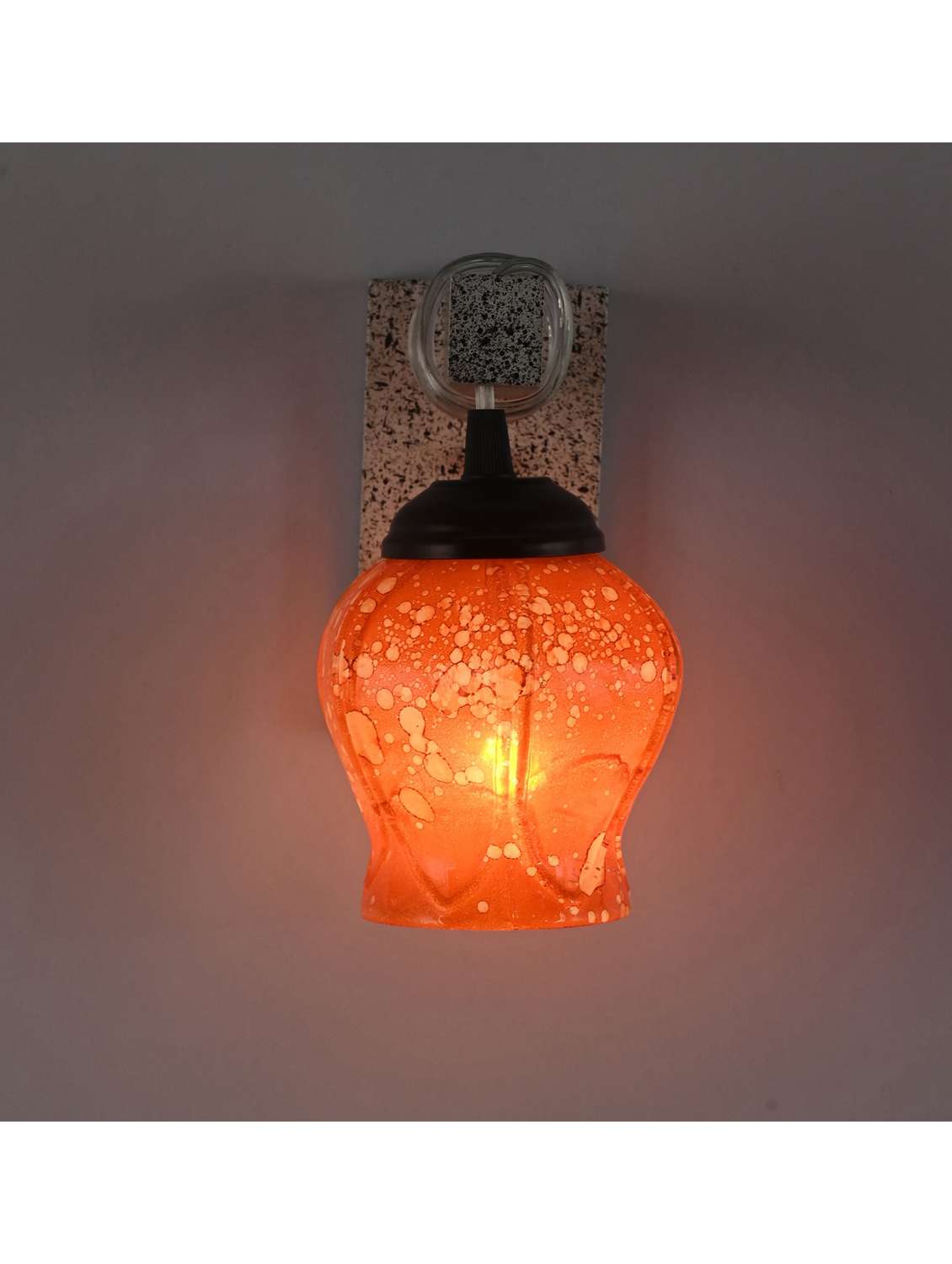 somil designer wood pendant wall light / night lamp of colorful glass shade (set of two)-w69 - 18838334 -  Standard Image - 3