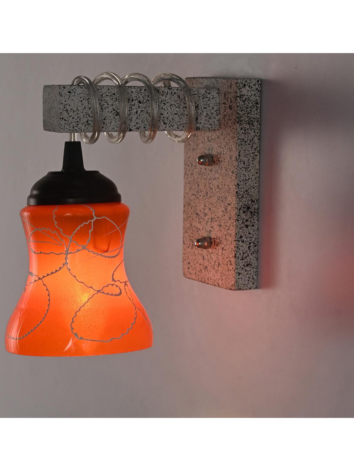 somil designer wood pendant wall light / night lamp of colorful glass shade (set of two)-w71 - 18838337 - Standard Image - 3