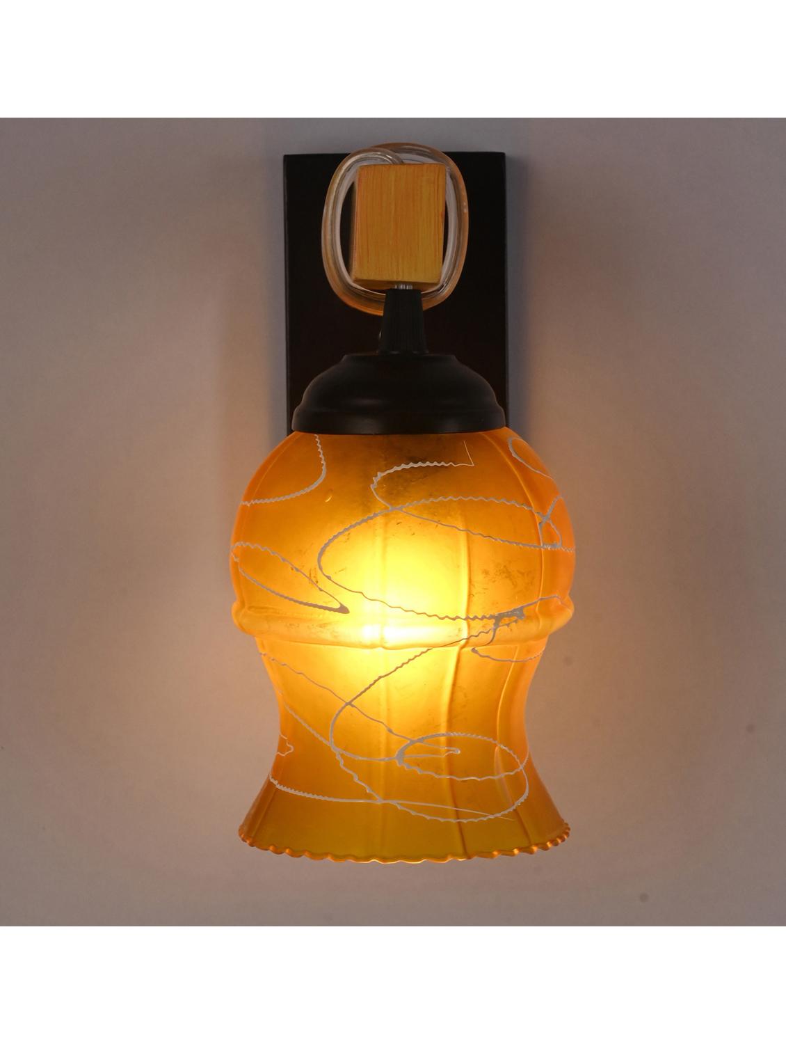 somil modern design colorful wood wall lamp/ light with hand decorated glass shade (set of 2) -y19 - 18838564 - Standard Image - 3