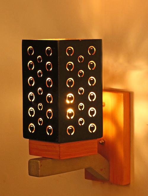 somil designer wooden wall lamp aa12 - 18838842 - Standard Image - 0