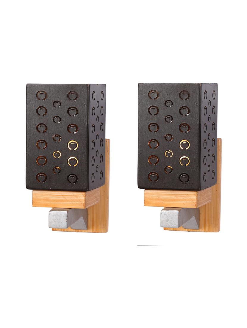 somil designer wooden wall lamp (set of 2)- aa36 - 18838843 -  Zoom Image - 0