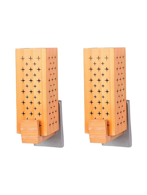 somil designer wooden wall lamp (set of 2)- aa39 - 18838852 - Standard Image - 0