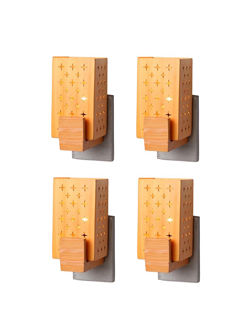 somil designer wooden wall lamp (set of 4)- aa65 - 18838859 - Zoom Image - 0