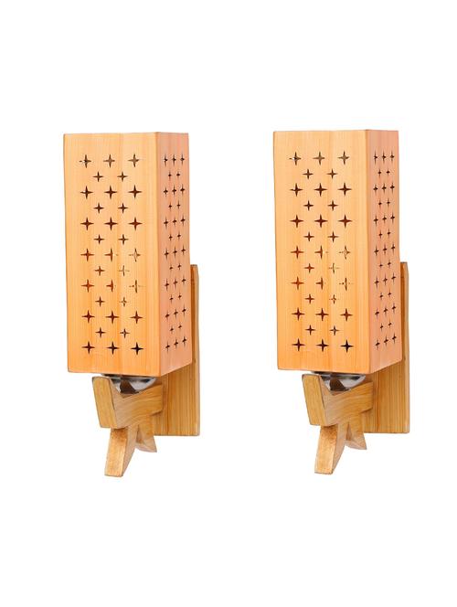 somil designer wooden wall lamp (set of 2)- aa44 - 18838867 -  Standard Image - 0