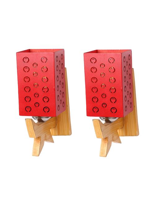somil designer wooden wall lamp (set of 2)- aa46 - 18838873 -  Standard Image - 0