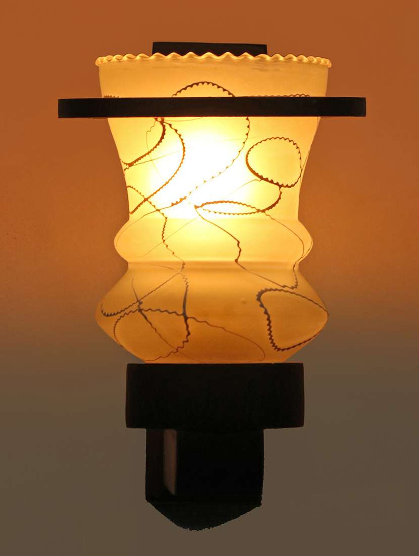 new designer hand decorative colorful glass wall lamp light with stylish wooden fitting new-el43 - 18840594 - Zoom Image - 0