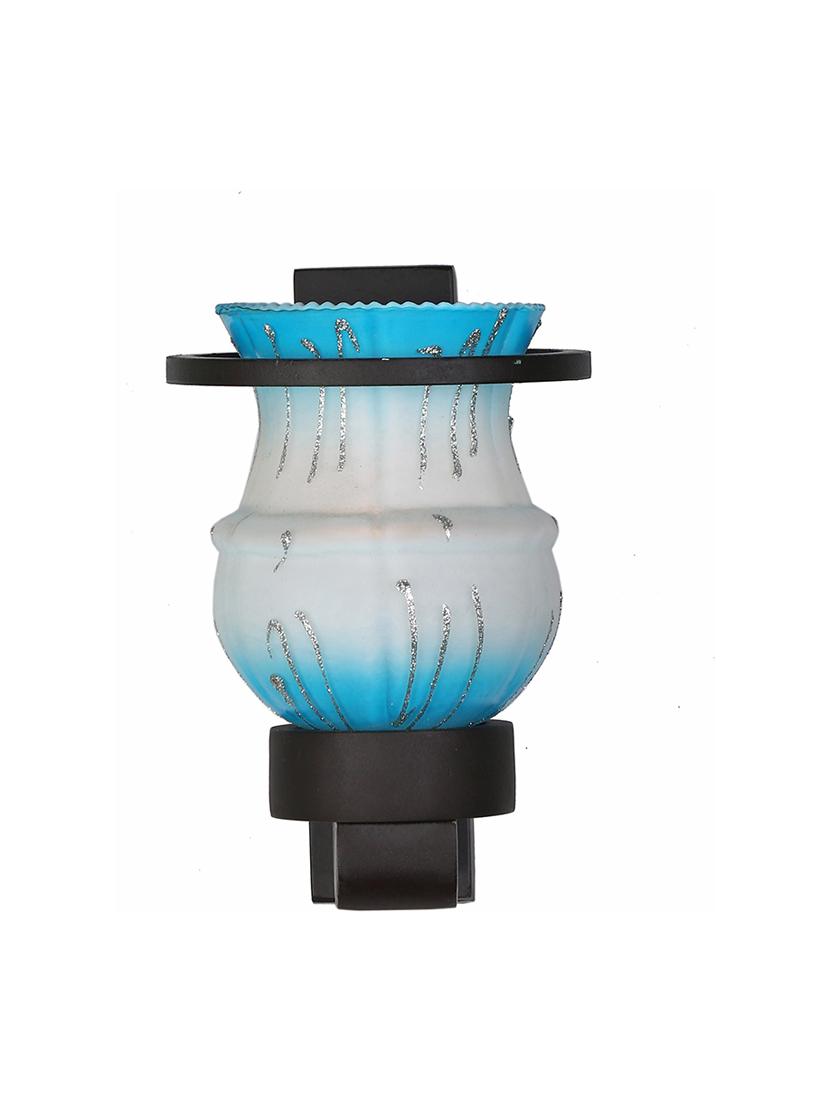 designer hand decorative colorful glass wall lamp light with stylish wooden fitting ( set of two )-el80 - 18840601 - Standard Image - 3