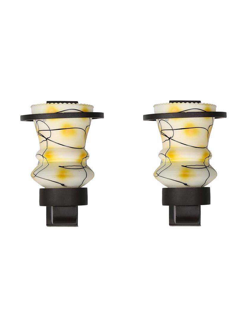 designer hand decorative colorful glass wall lamp light with stylish wooden fitting  ( set of two )-el81 - 18840604 -  Zoom Image - 0