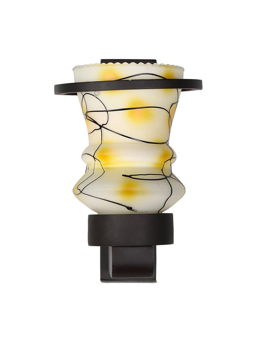 designer hand decorative colorful glass wall lamp light with stylish wooden fitting ( set of two )-el81 - 18840604 - Standard Image - 3