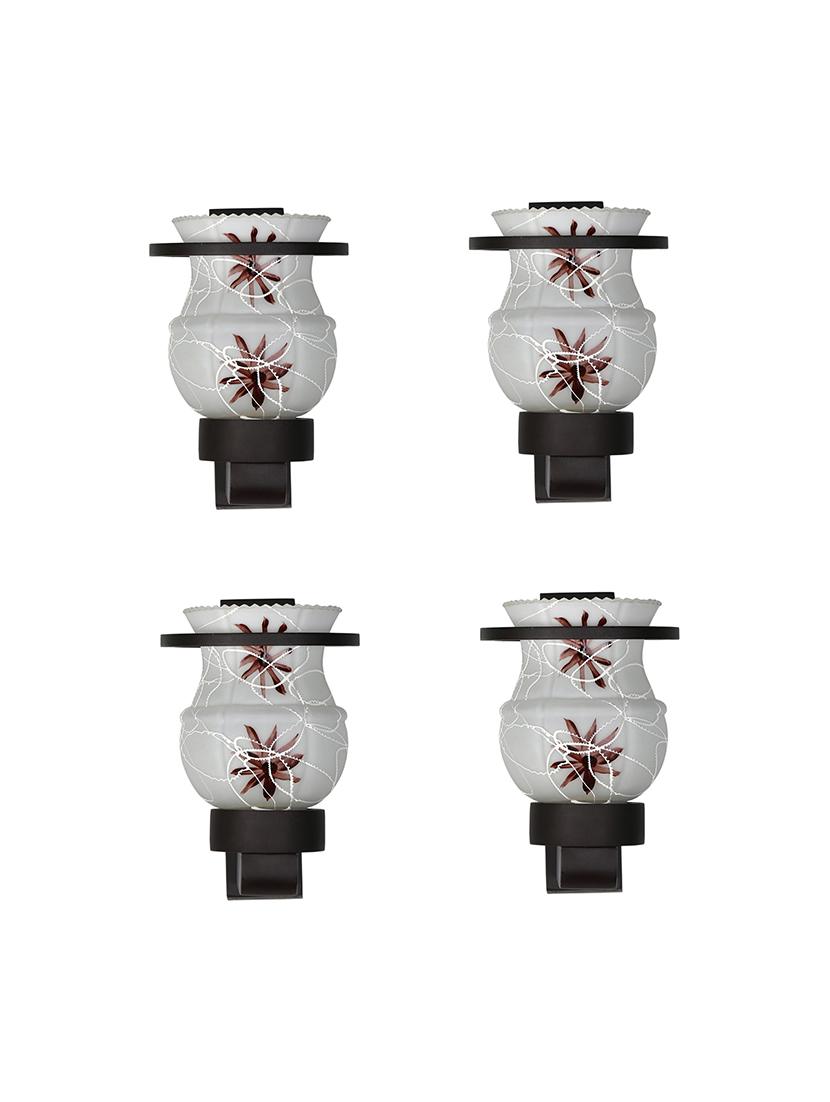 designer hand decorative colorful glass wall lamp light with stylish wooden fitting  ( set of four )-el100 - 18840608 -  Zoom Image - 0