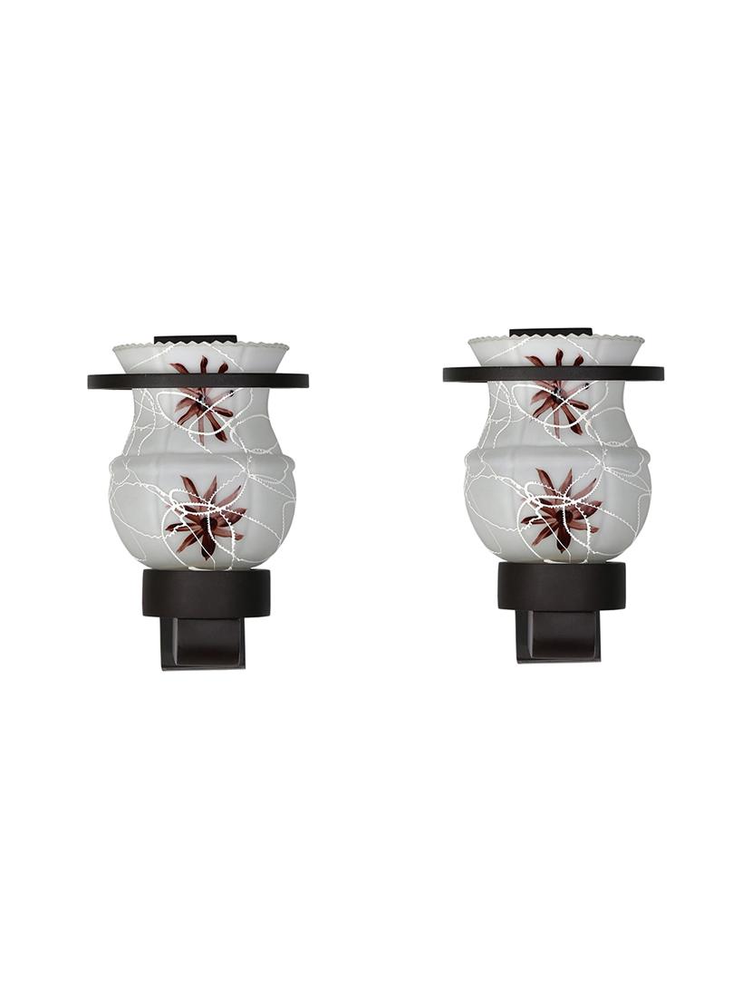designer hand decorative colorful glass wall lamp light with stylish wooden fitting ( set of four )-el100 - 18840608 - Standard Image - 3