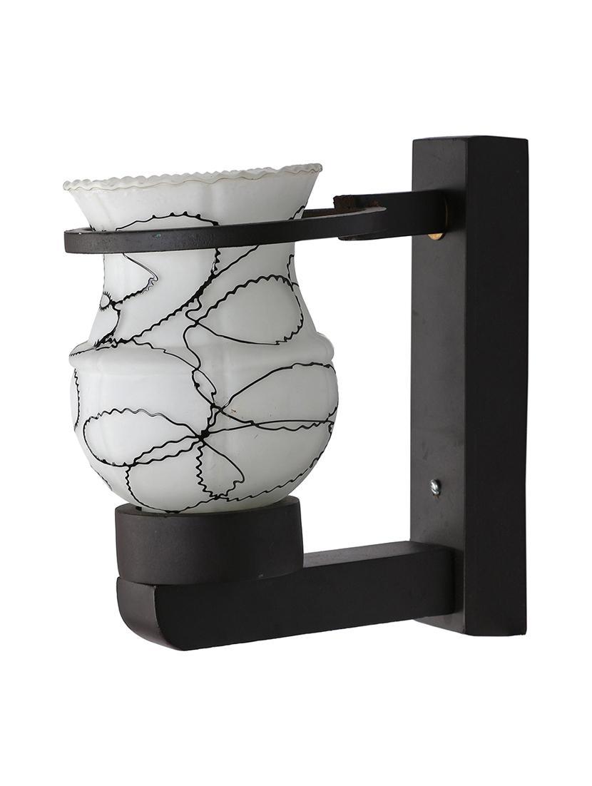 designer hand decorative colorful glass wall lamp light with stylish wooden fitting ( set of two )-el83 - 18840610 - Standard Image - 3