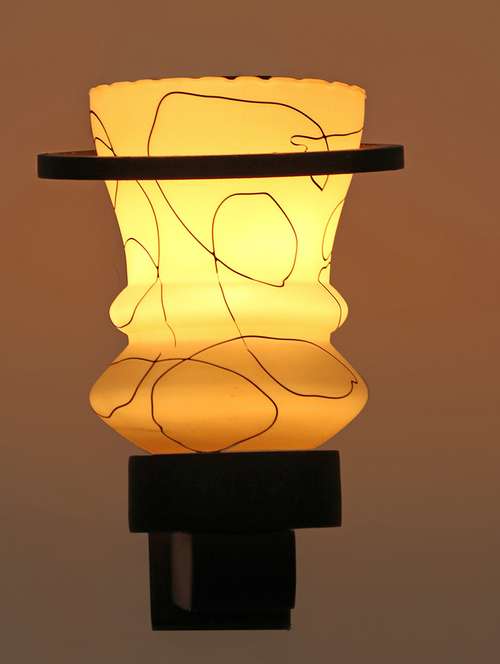 new  designer hand decorative colorful glass wall lamp light with stylish wooden fitting new-el50 - 18840615 -  Standard Image - 0
