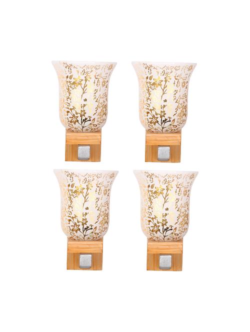 somil vintage glass wall lamp (hand decorative with golden design) set of 4 a36 - 18840756 -  Standard Image - 0
