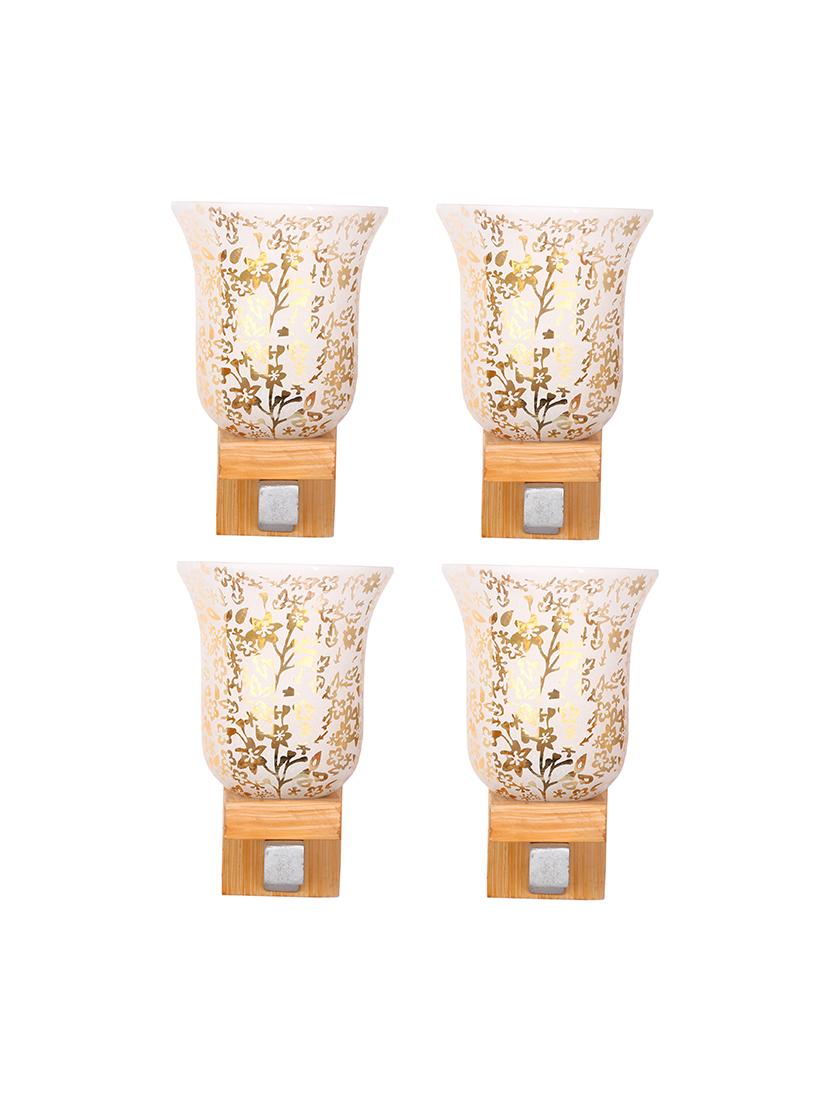 somil vintage glass wall lamp (hand decorative with golden design) set of 4 a36 - 18840756 -  Zoom Image - 0