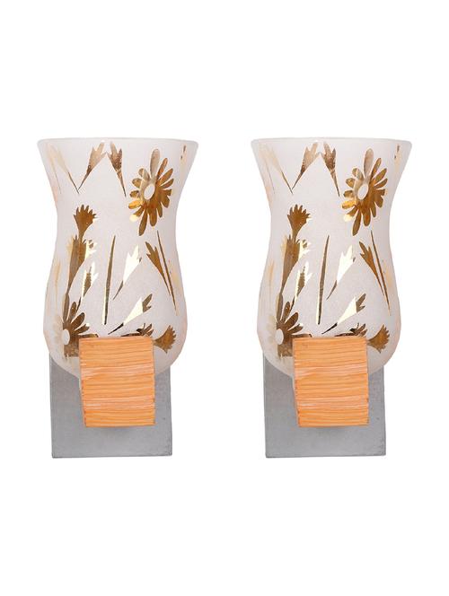 somil vintage glass wall lamp (hand decorative with golden design) set of 2- a25 - 18840764 - Standard Image - 0
