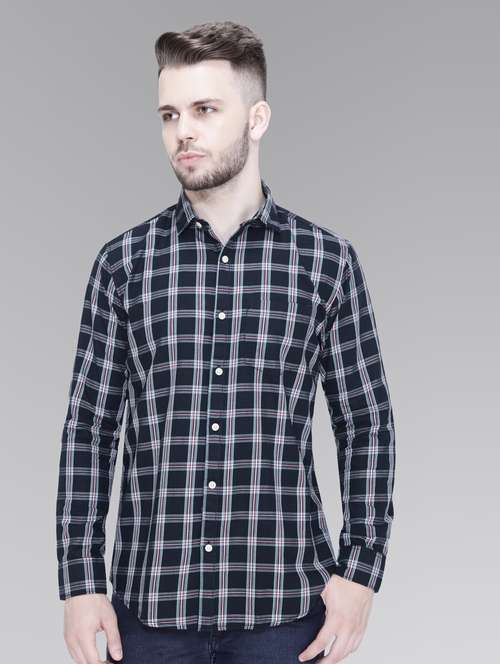 blue cotton casual shirt - 18841815 - Standard Image - 0