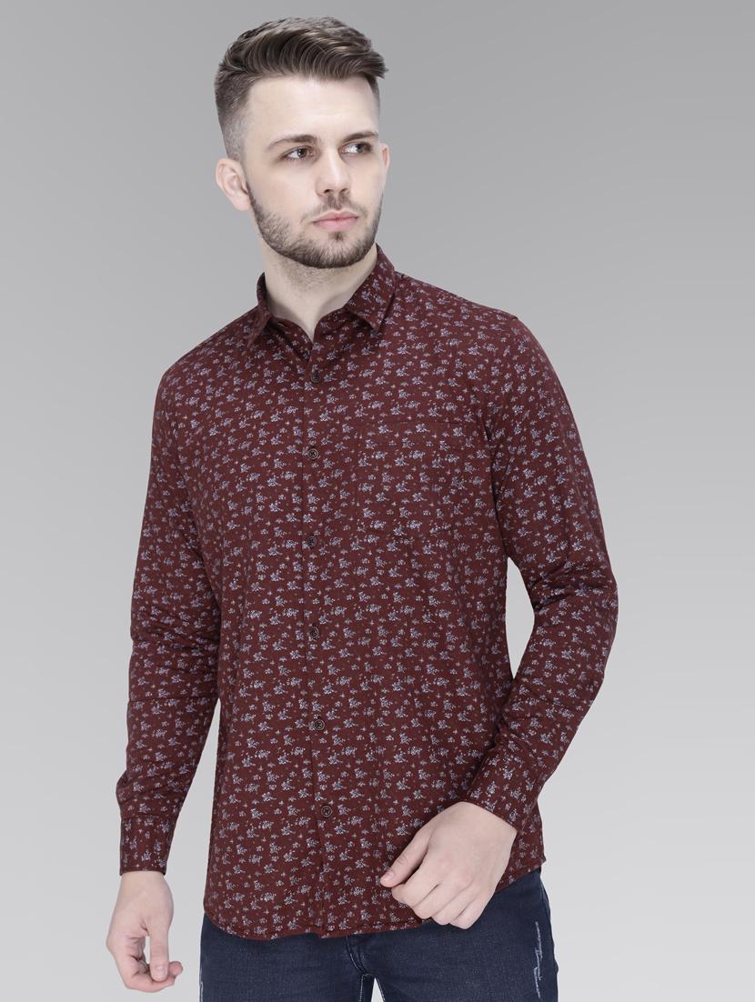 red cotton casual shirt - 18841818 - Zoom Image - 0